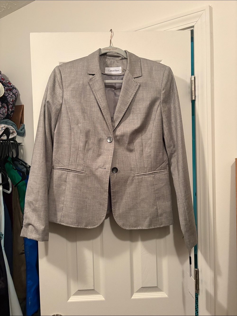Calvin Klein Heather Gray Women's Tailored Blazer